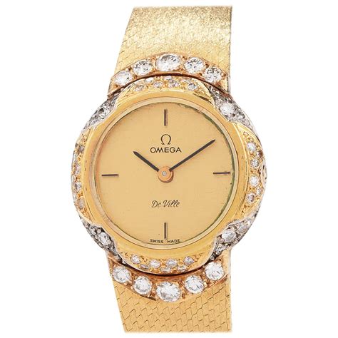 omega de ville diamond ladies watch|omega de ville vintage watches.